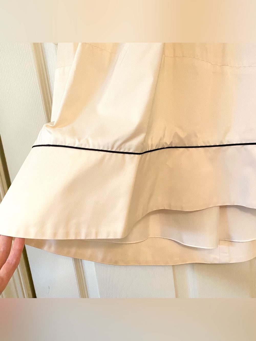 Vintage Yves Saint Laurent YSL 100% Silk Long Skirt Midi Cream White Chiffon XS - Picture 5 of 16